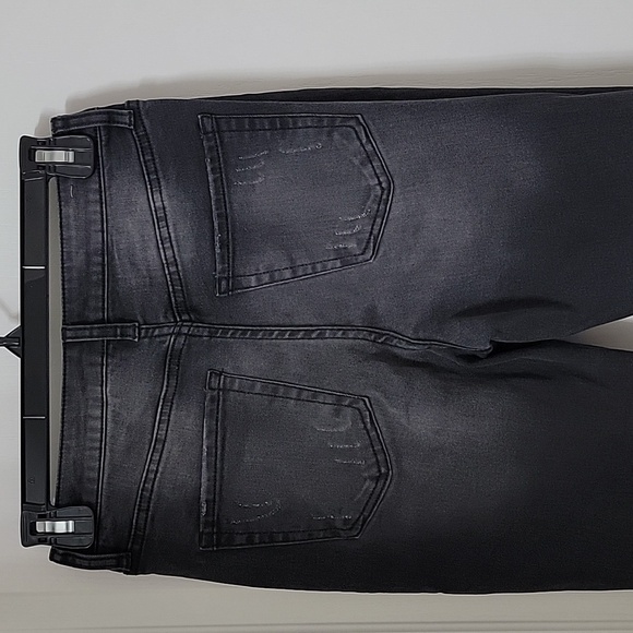 Forever 21 Size 26 Washed Black Distressed Skinny High Rise Jeans - Picture 14 of 14